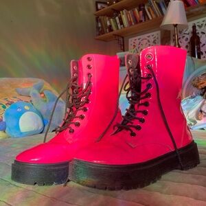 Hot Pink Rave Boots